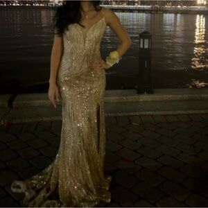 Beautiful Gold Prom Dress